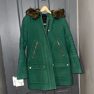 J. Crew Women’s Chateau Parka in Italian Stadium Cloth - Size Zero